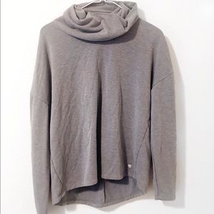 Apana Grey Heather Cowl Neck Pullover Sweater